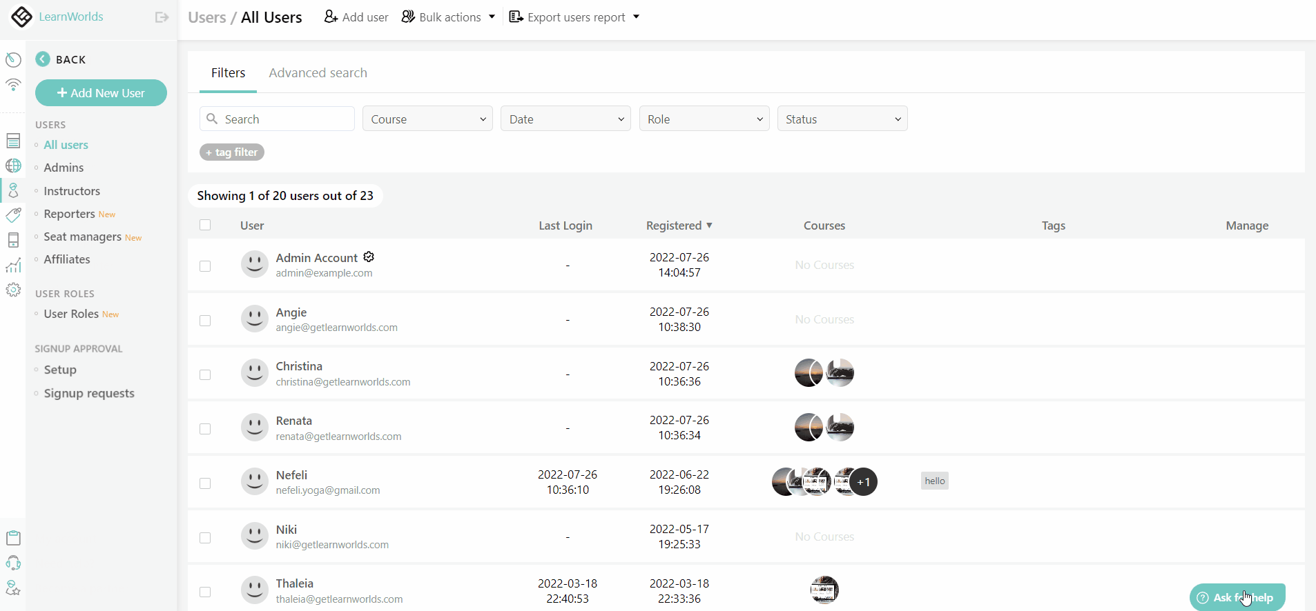 How to Create an Admin Account : LearnWorlds Help Center