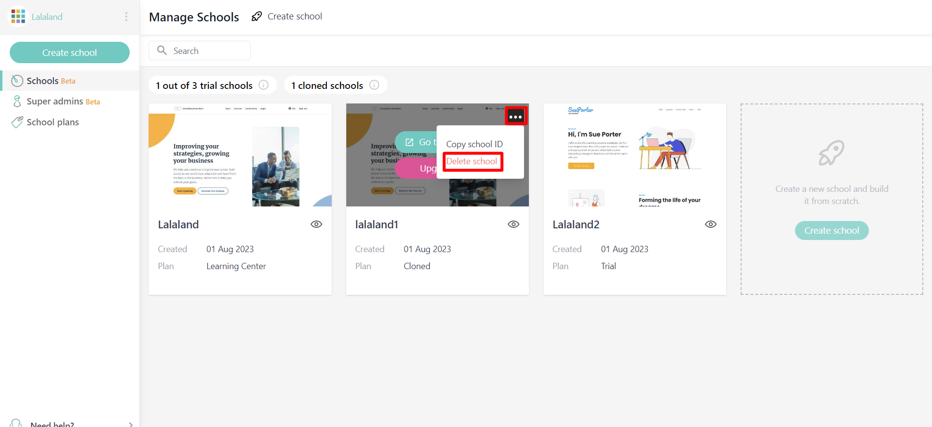 How to Cancel your LearnWorlds Trial Account : LearnWorlds Help Center
