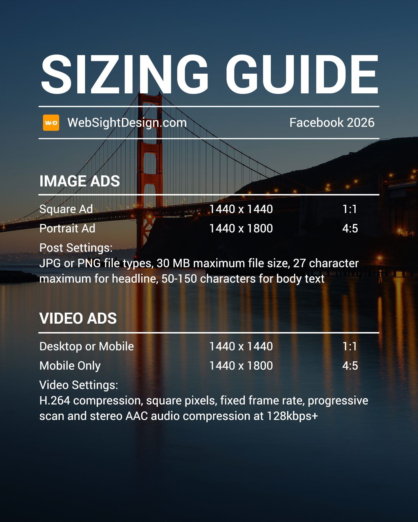 FACEBOOK IMAGE SIZING GUIDE