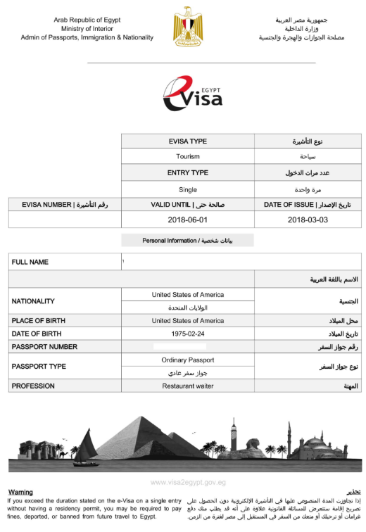 What Does An Egypt E Visa Look Like Support Center Ivisa