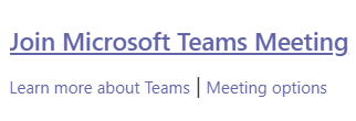 Image of Join Microsoft Teams Meeting Link
