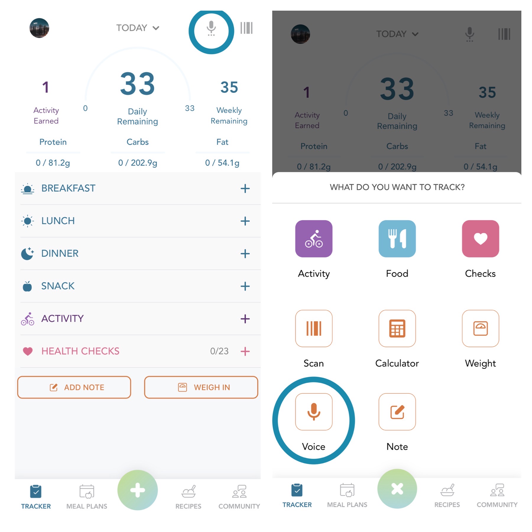 Voice Tracking Healthi