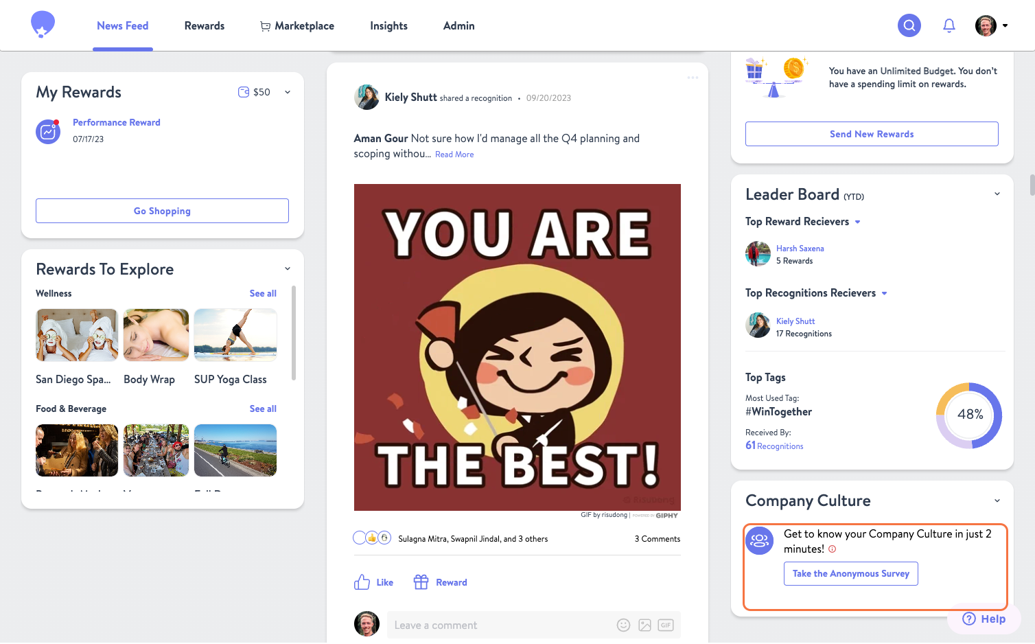 Click on Get to know your Company Culture in just 2 minutes!error_outline…