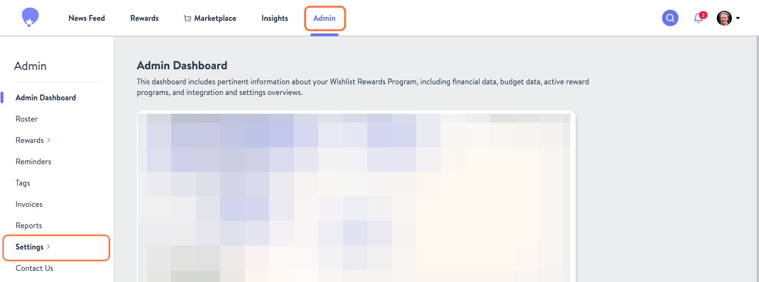 Click on Admin Dashboard…