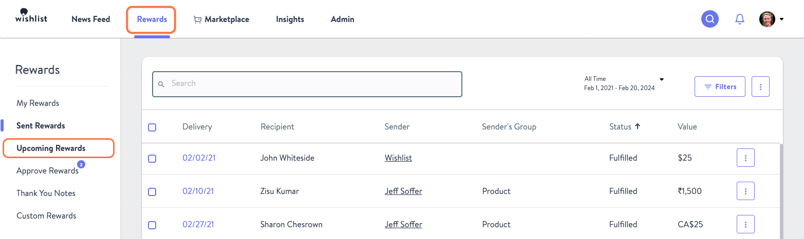 Click on My Rewards…