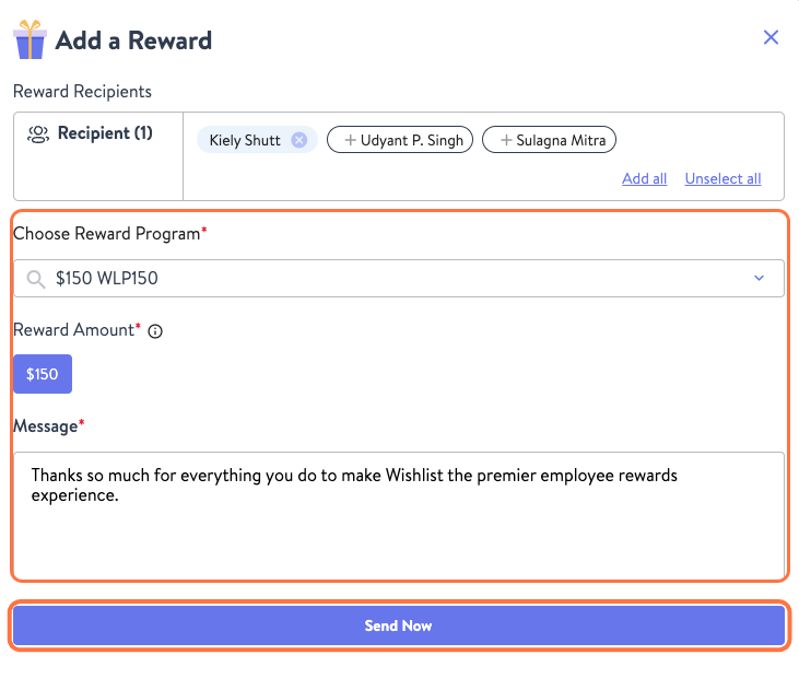 Click on Add a Reward…