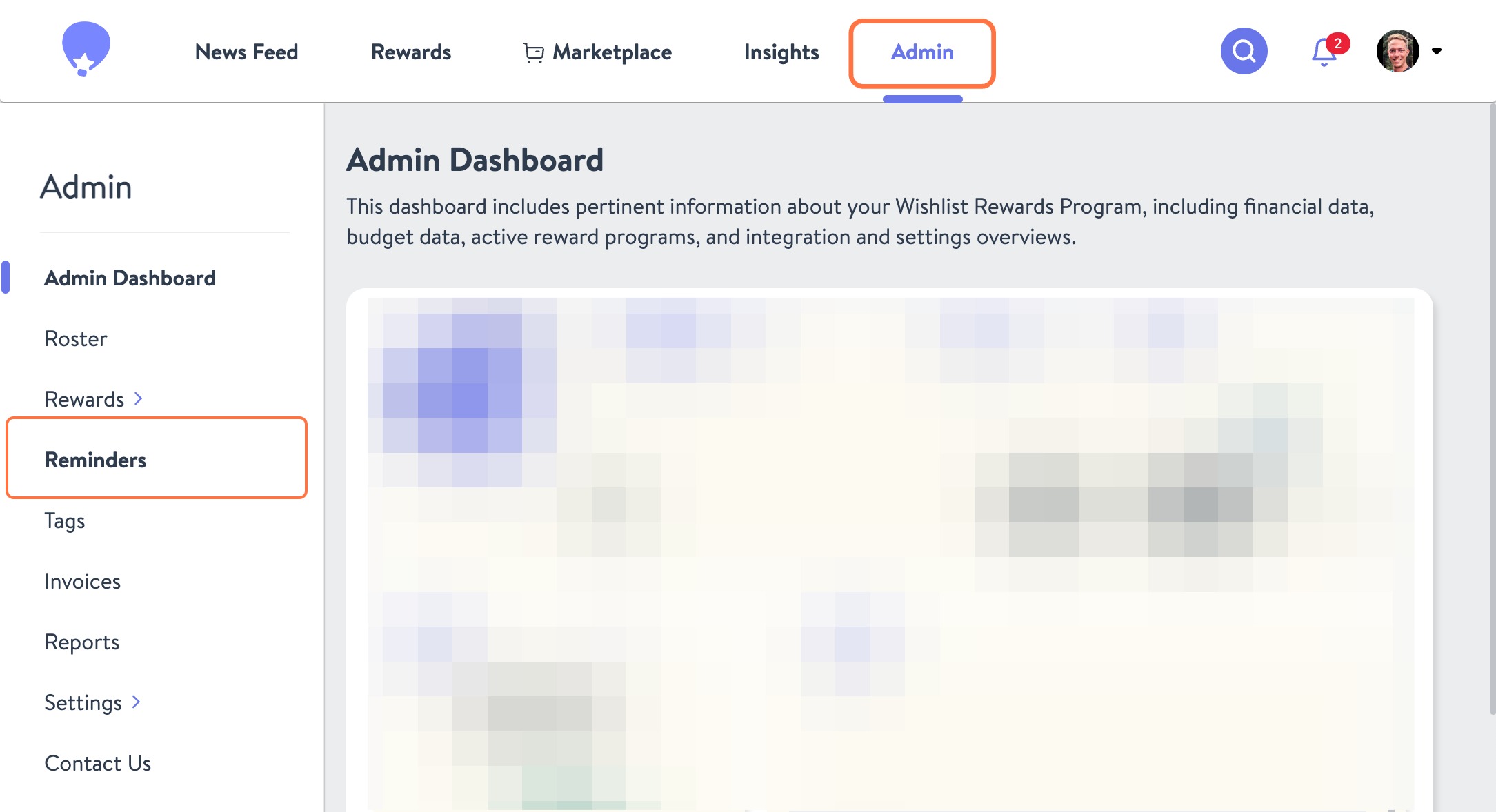 Click on Admin Dashboard…