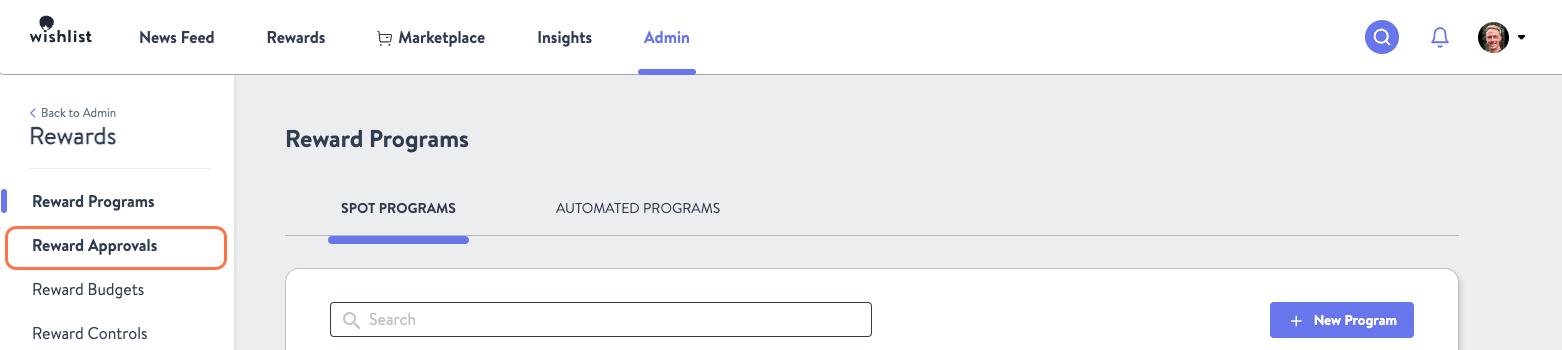 Click on Reward Programs…