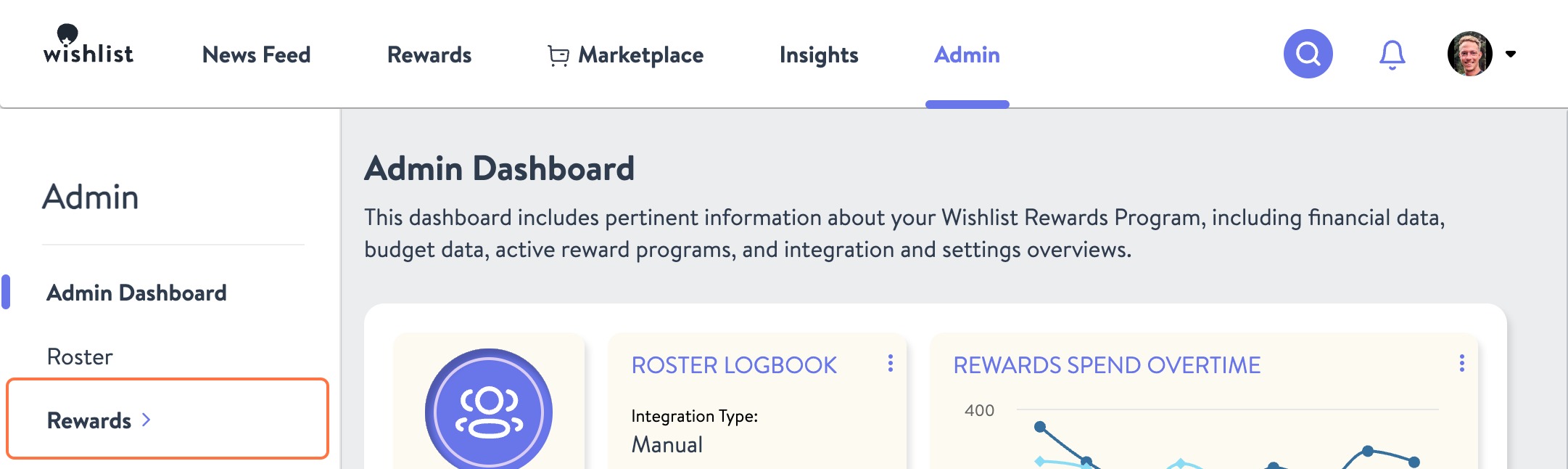 Click on Admin Dashboard…
