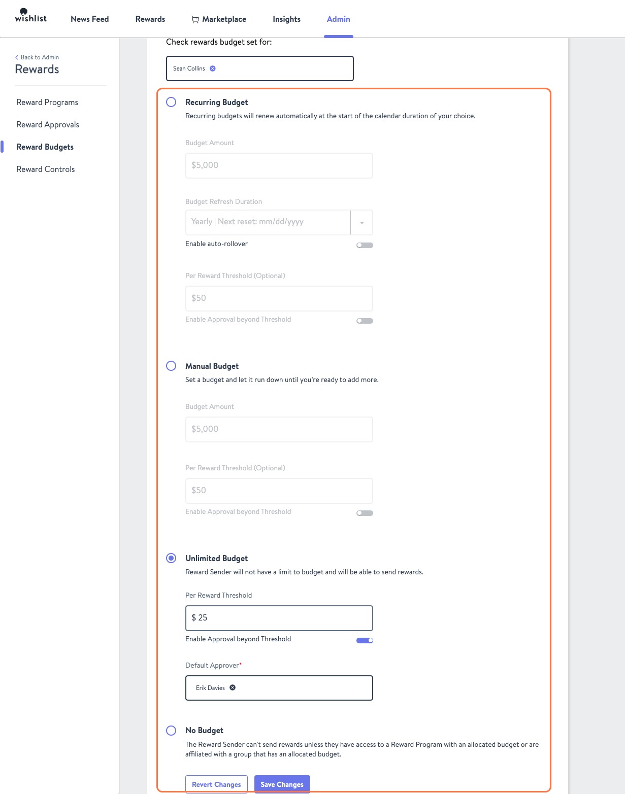 Click on Manual Budget…