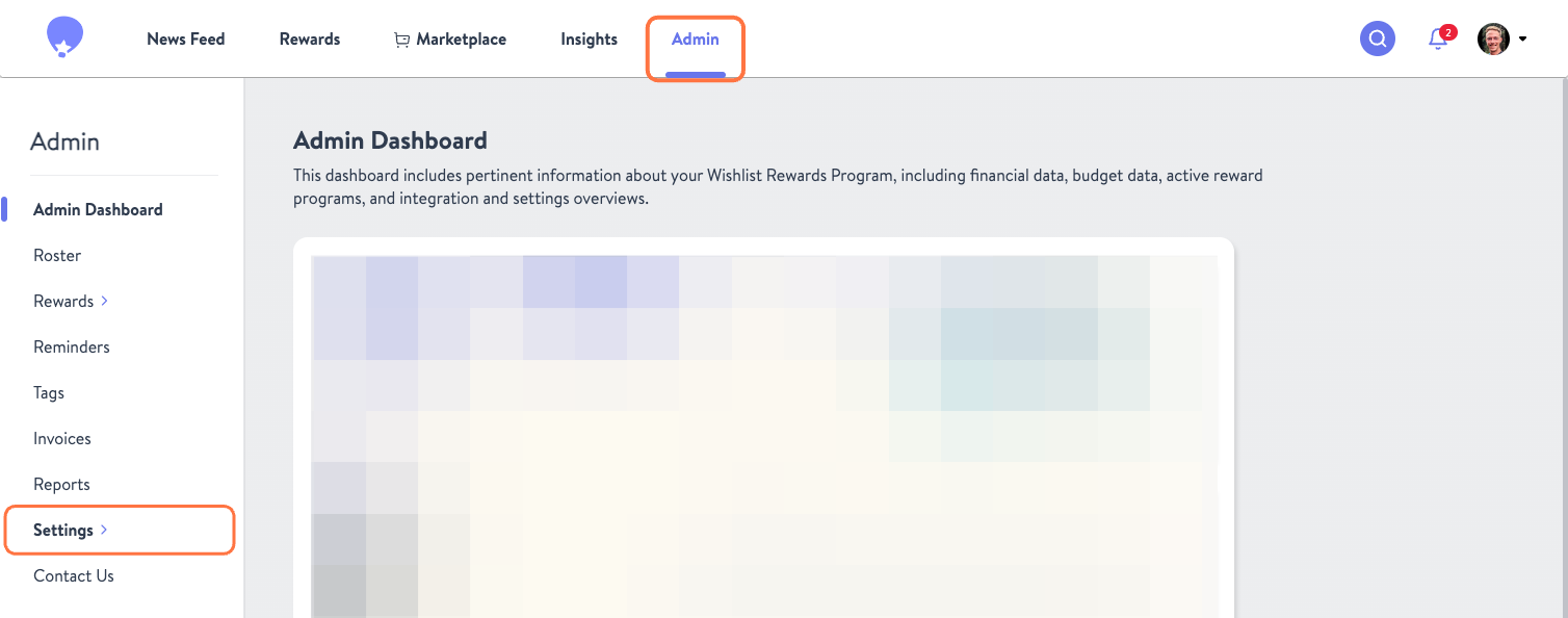 Click on Admin Dashboard…