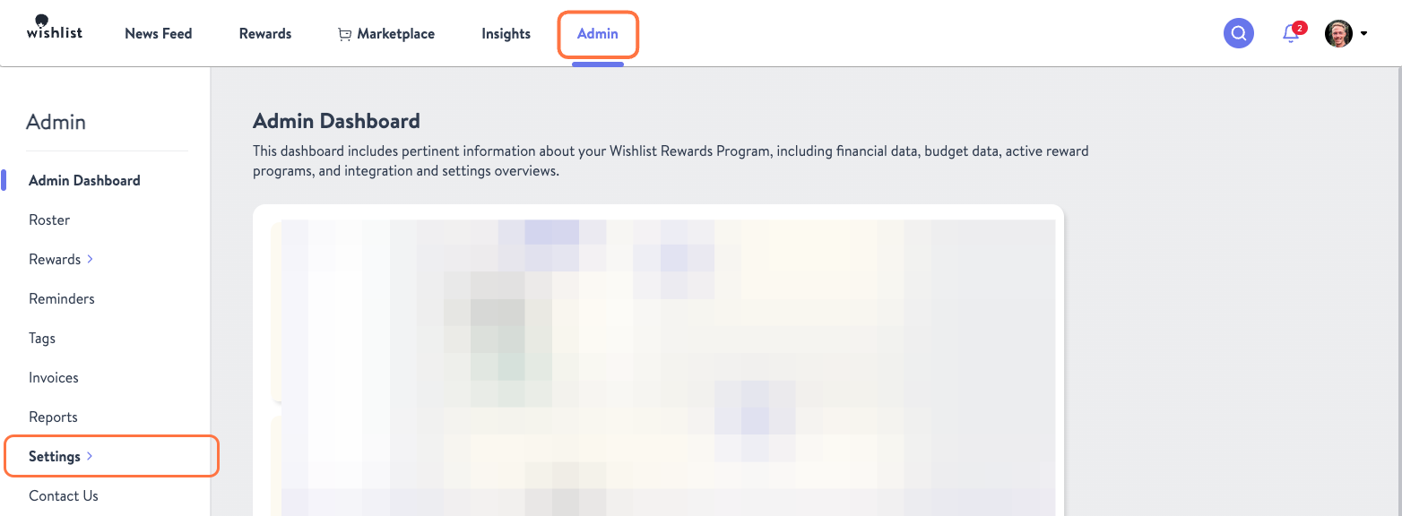 Click on Admin Dashboard…