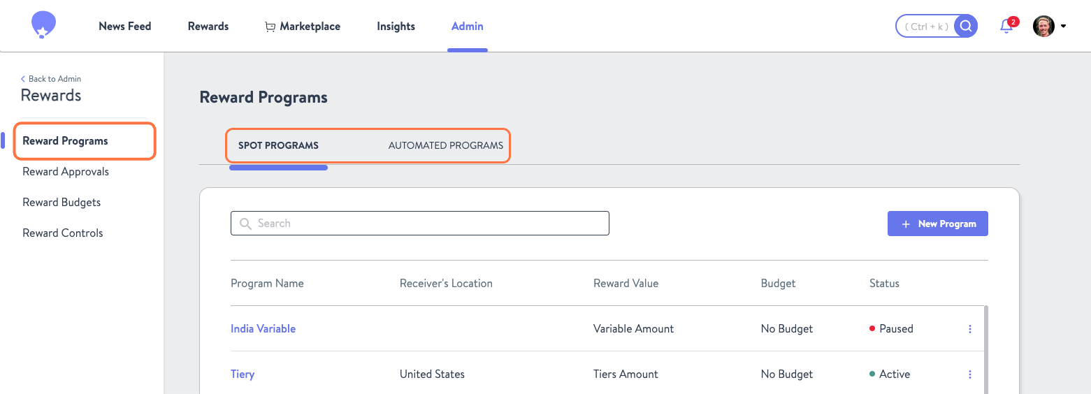 Click on AUTOMATED PROGRAMS