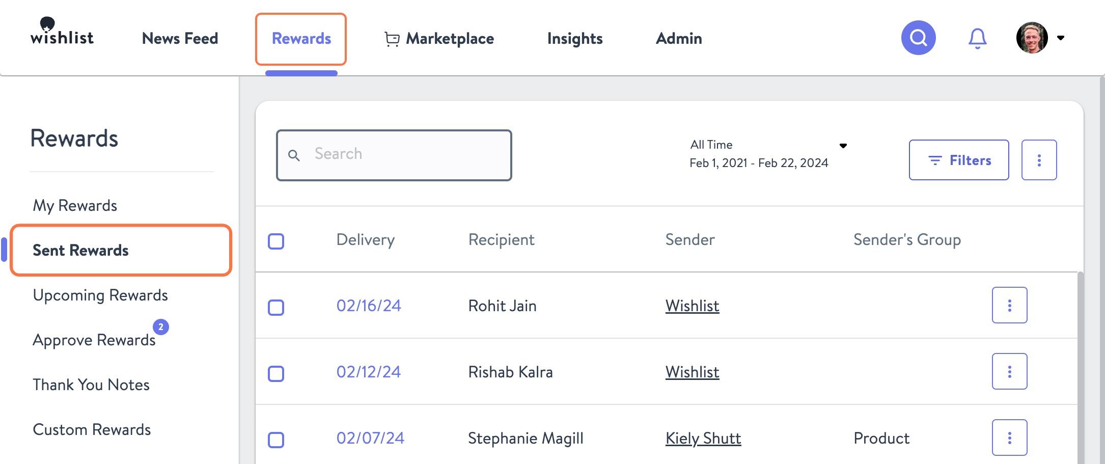 Click on filter_listFilters