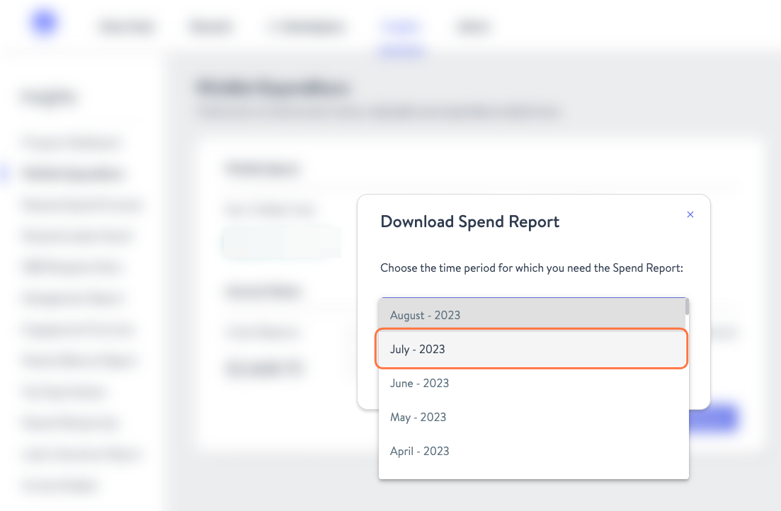 Click on July - 2023
