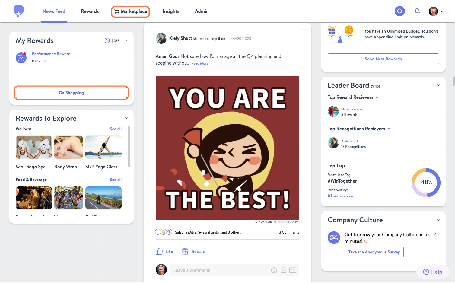 Click on Go Shopping