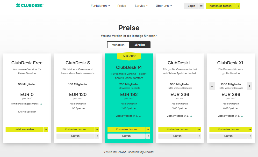 gewünschte Version auswählen