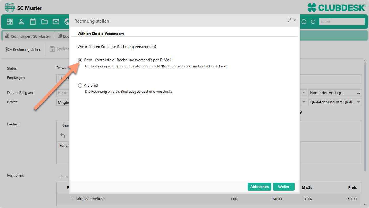 Gemäss Kontaktfeld (per Email)