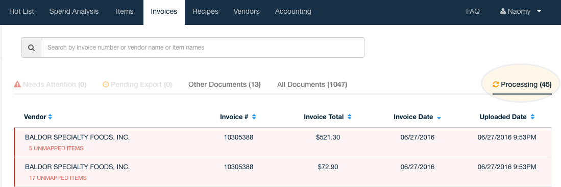 How Do I Ensure My Invoices Were Properly Uploaded To Plate IQ Plate 