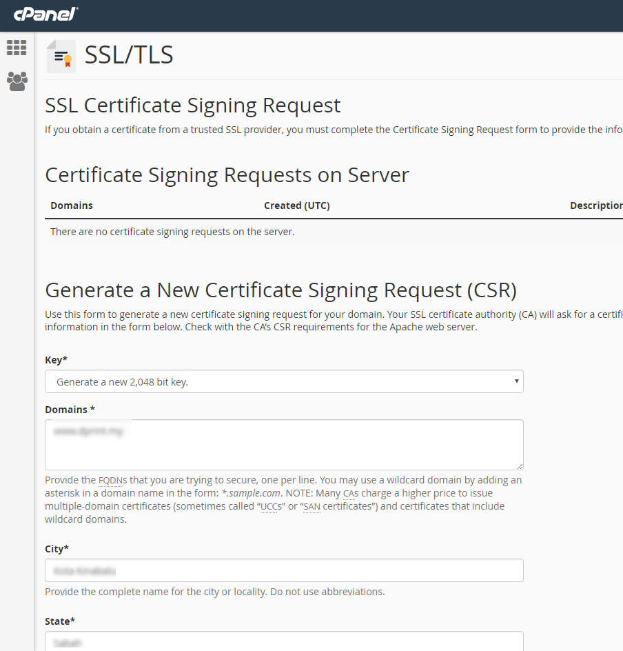 Completeftp Create Csr Install Ssl Tls Certificate