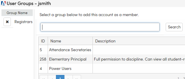 Group Association form