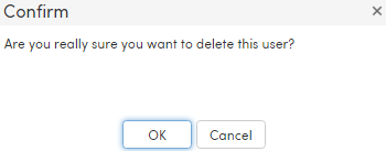 Delete account confirmation prompt