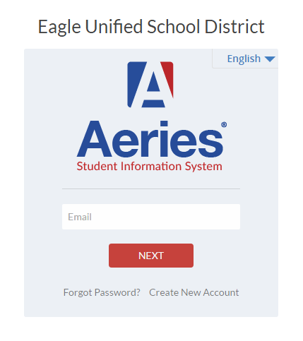 Parent Portal login screen