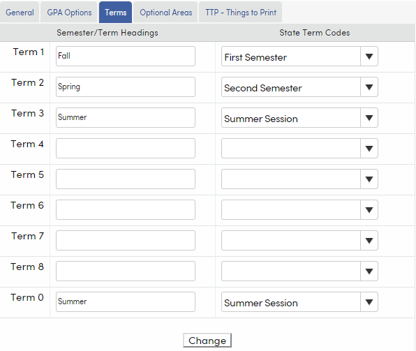 Transcript Definition Form : Aeries Software