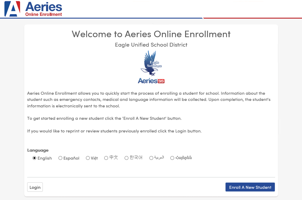 Online enrolment in kindergarten