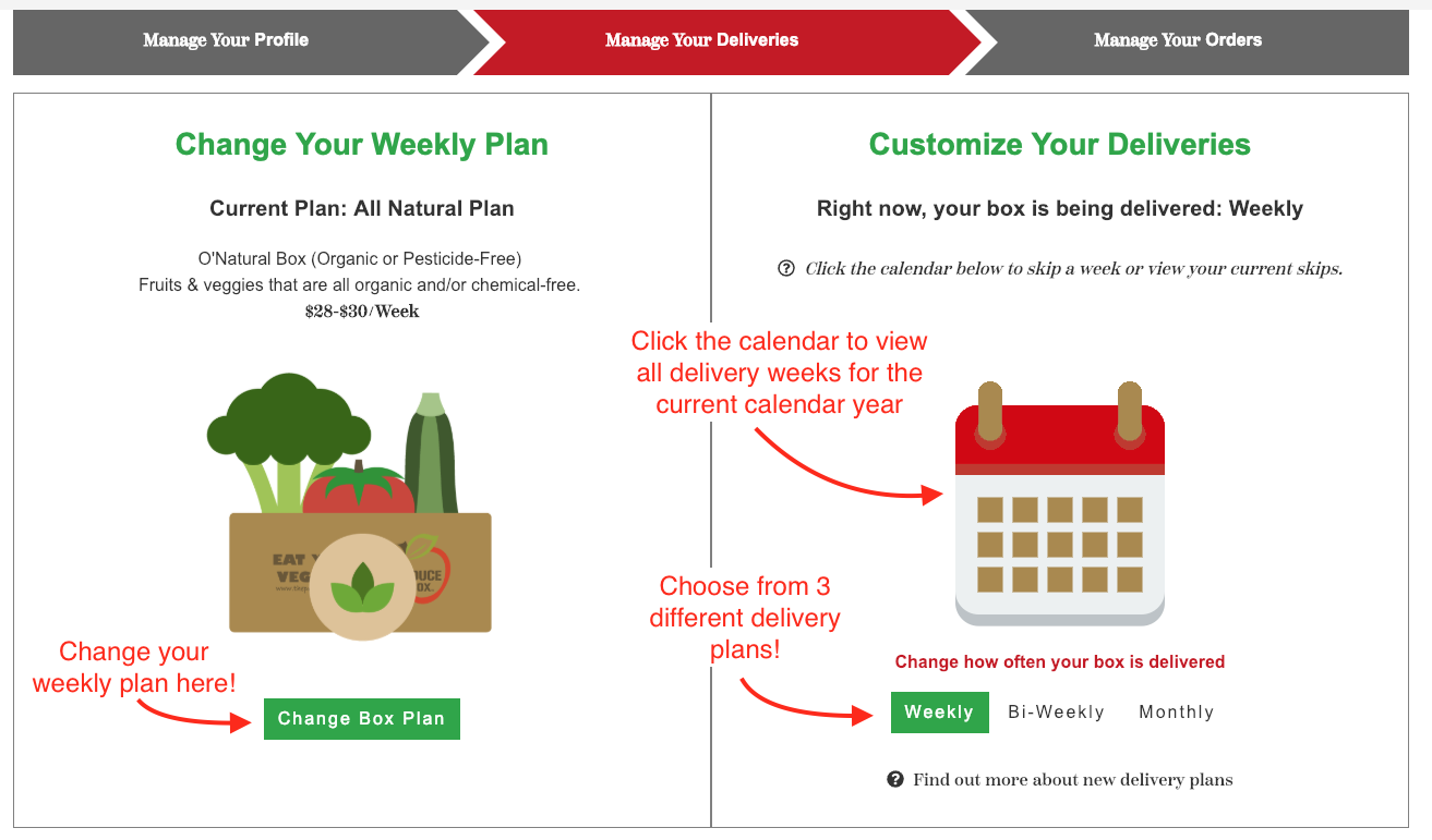 How can I change my Delivery Schedule? Help Desk