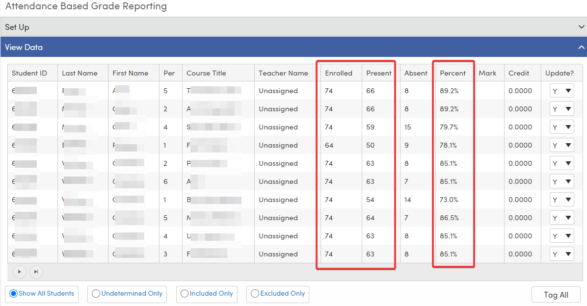 Texas - Attendance Based Grade Reporting : Aeries Software