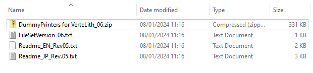 Dummy Printers folder overview