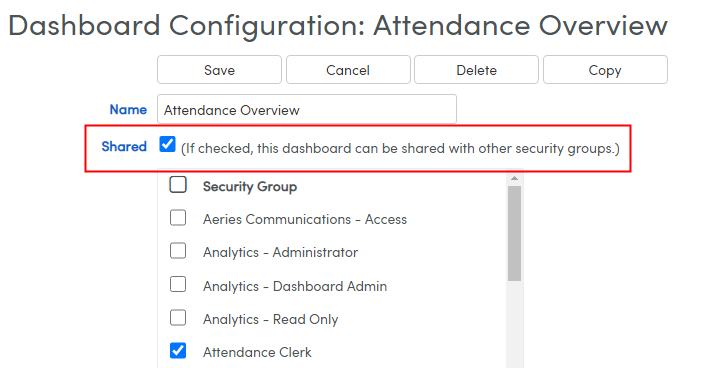 Who Can View and Edit a Shared Analytics Dashboards : Aeries Software