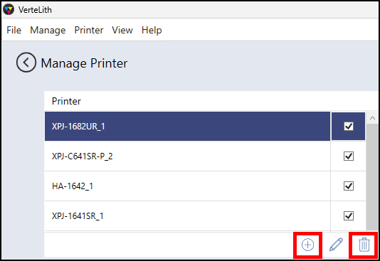 Delete and re-register printer
