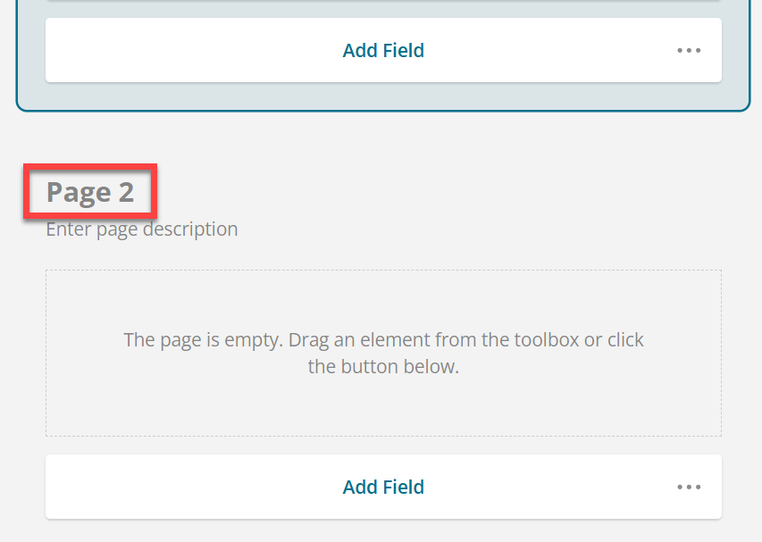 Administrator view of Page 2.
