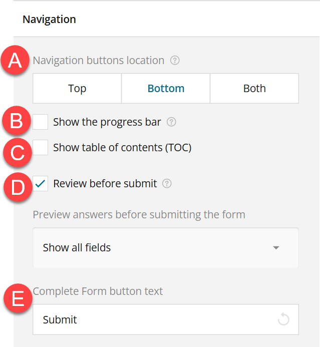 Admin view of navigation pane