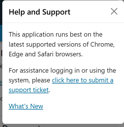 Help menu without logging in