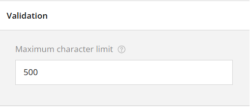 Admin view of validation panel