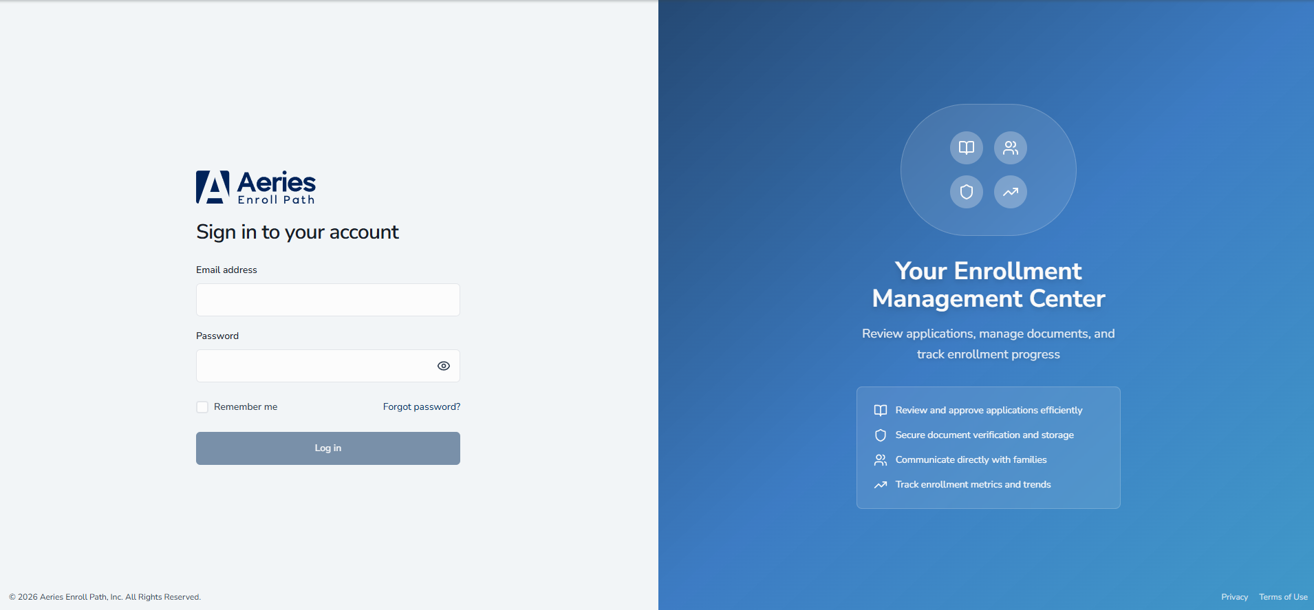 Sign-in page
