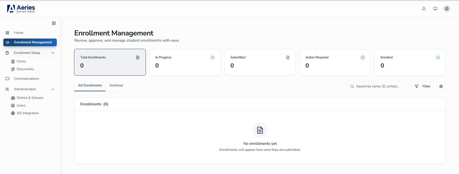 Sidebar navigation expanded