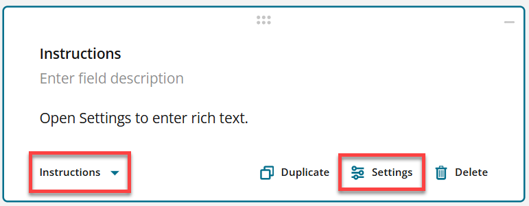 Admin view of new paragraph question