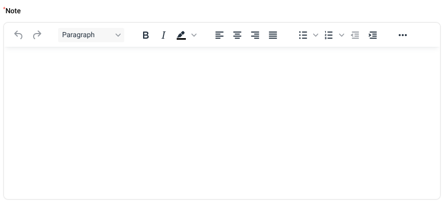 Notes editor on the Listing record
