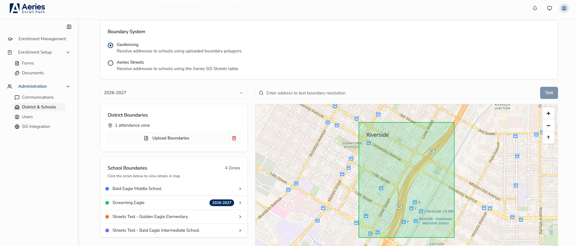 Enforce Geographic Boundaries toggle in a form's settings
