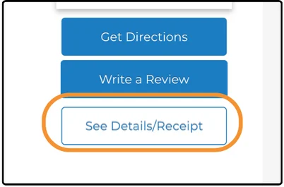 A registration entry with the See Details/Receipt button highlighted