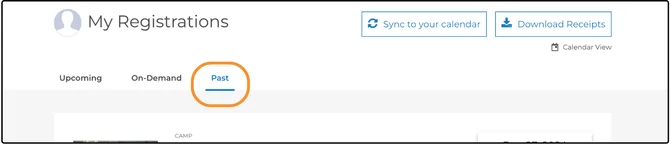 The Enrolled tab of a family's ActivityHero account, listing their registrations with a Past tab for finished sessions