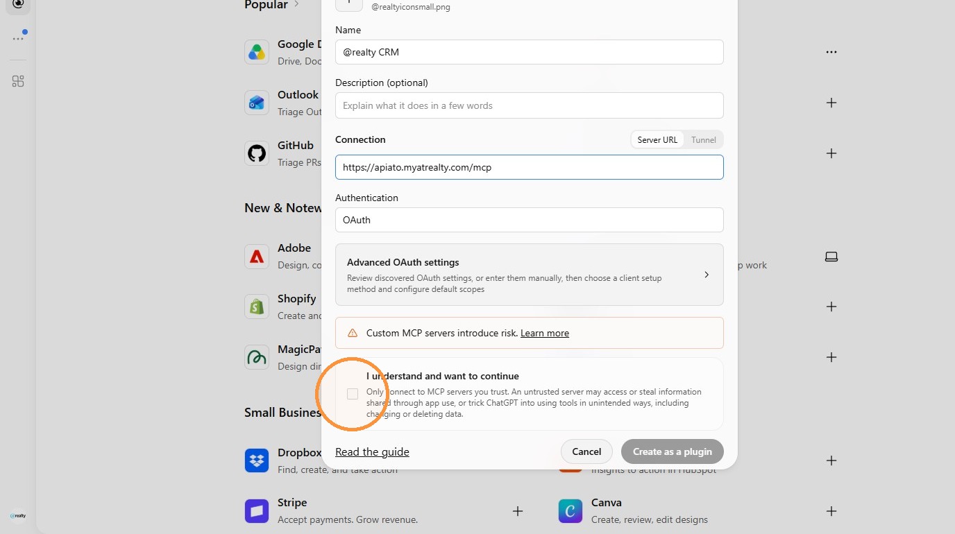 ChatGPT setup step 13: Acknowledgement checkbox