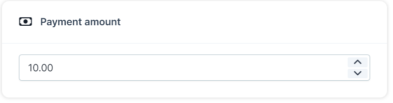 A screenshot showing the Payment amount box.