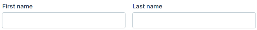 Image showing input boxes for entering first and last names.
