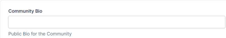 A Screenshot showing the bio input box.