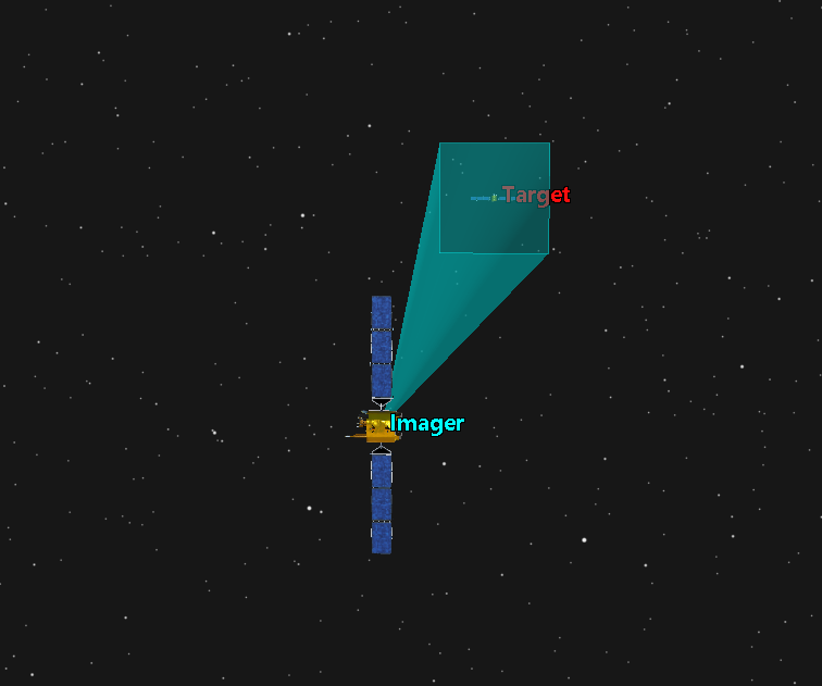 A satellite in space with text
Description automatically generated